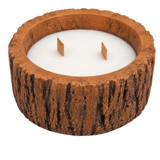 Earthy Log Bark Candle