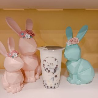 Latte con budino, boba e gelatina all’ erba 牛奶三兄弟