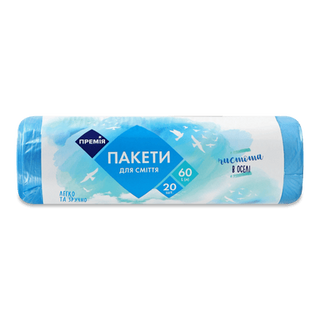 Пакети для сміття «Премія» 60 л (20шт/уп)