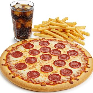 Menú de pizza mediana