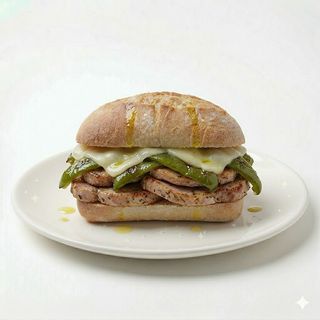 Montado De Lomo Con Pimientos