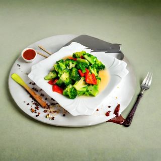 Жареные брокколи