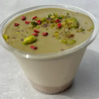 Tarta de queso con pistacho