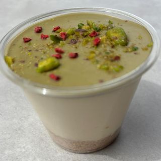 Tarta de queso con pistacho