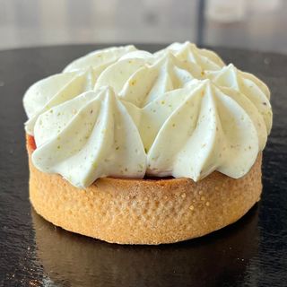 Tartaleta de pistacho y frambuesa