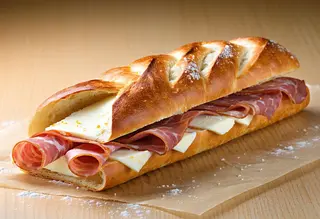 Panino prosciutto e mozzarella
