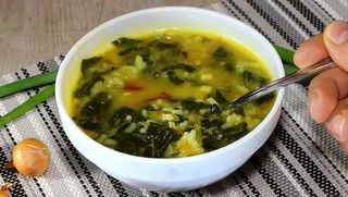 Супа с ориз и спанак