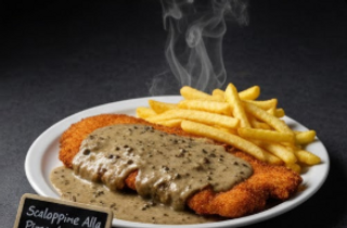 Scaloppine Alla Pimienta Negra