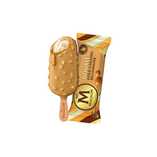 Magnum Double Gold Caramel con Sabor Galleta y Nuez Pecan con Salsa de Caramelo Frigo