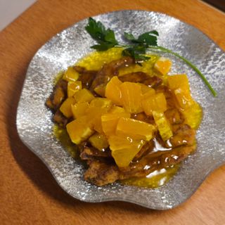 28e.Ternera Con Piña Natural O A La Naranja