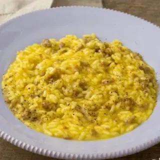 Risotto salsiccia zafferano