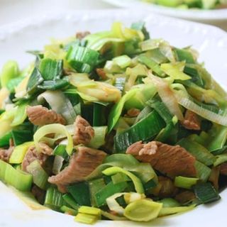 Cerdo Con Puerros A La Plancha