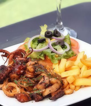 Plato combinado de raxo