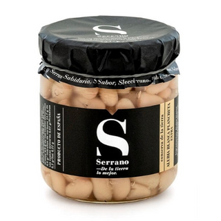 Alubia Blanca Plancheta Extra Serrano Bote cristal 345 Gr.