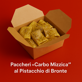 Paccheri “Carbo Mizzica” al Pistacchio di Bronte