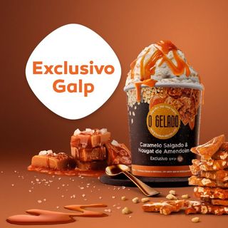 O Gelado Nougat & Manteiga de Amendoim Exclusivo Galp 460ml