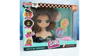 Голова Манекен для причёсок LOL (цвет волос: шоколадный, кудри)