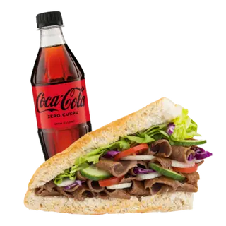 Kebap w bułce + napój