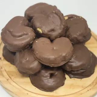 Palmeritas de chocolate sin azúcar.