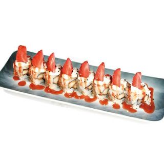 55. Rollo de fresa y pollo (4 pzs.)