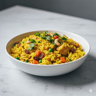 Riso al curry con pollo