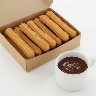 Pack mixto de 5 raciones de porras/churros más 5 chocolates (660 g.)