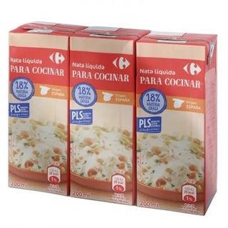 Nata para Cocinar Carrefour Pack 3x200 Ml.
