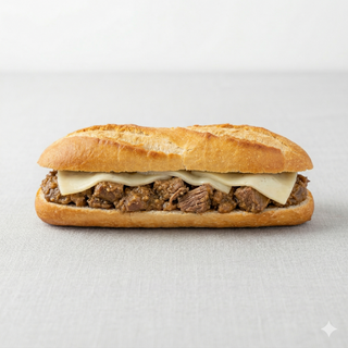 Baguette De Carne Guisada Con Queso Manchego
