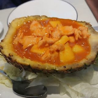 Pollo Con Piña Natural Al Estilo Thai