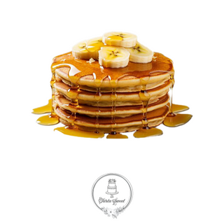 Pancake De Mantequilla Con Miel Y Plátano