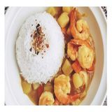 116. GAMBAS CURRY CON ARROZ BLANCO