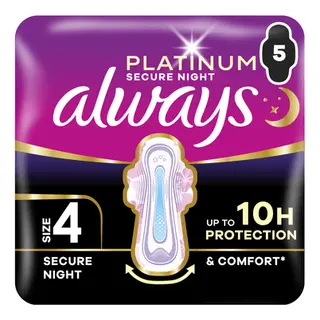 Гігієнічні прокладки Always Platinum Secure Night 4 (5шт)