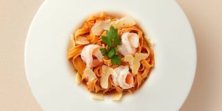 ტალიატელე კრევეტებით