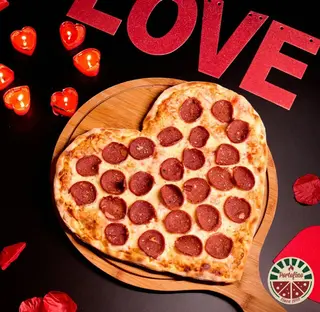 Pizza en forme de cœur
