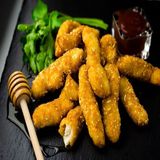 Tiras De Pollo Con Miel Y Barbacoa