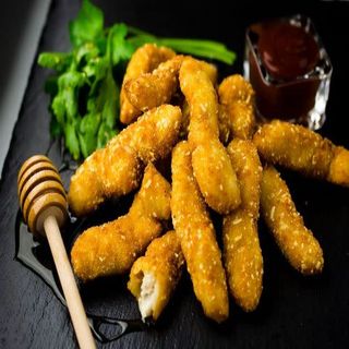 Tiras De Pollo Con Miel Y Barbacoa