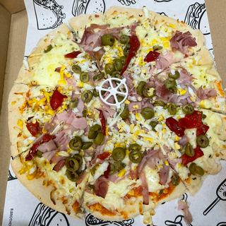 Pizza jamón y mozzarella (32 cm)