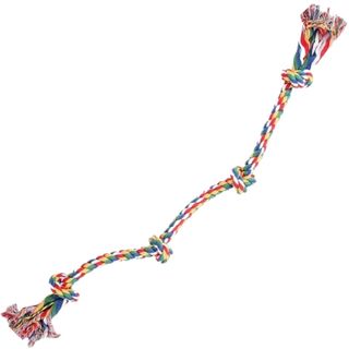 PAWISE Igračka za pse Kanap za higijenu zuba, 4 čvora, Šareni, 91cm (KOD PAW14891)