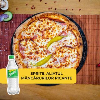 Sprite meniu cu Pizza Diavola Ø 32cm
