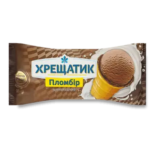 Морозиво Хрещатик Золотий Стандарт шоколадне 12% (90г)