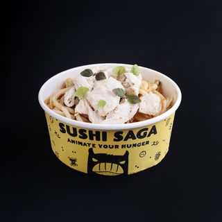 Udon con pollo e verdure