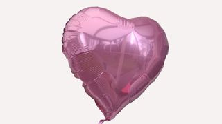 Розов фолиев балон сърце 45 см.