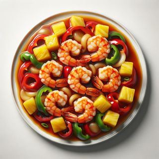 Krewetki w sosie słodko-kwaśnym 250g