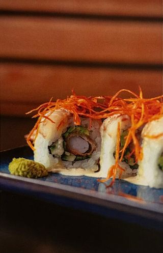 Sea bass panko roll