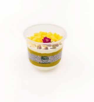 Mango chia pudding with pistachio and yogurt