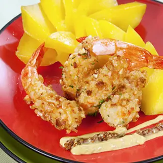 Gambas Panada com Amêndoas