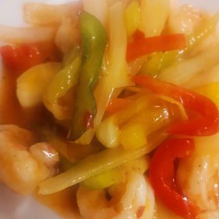 Gamberi in salsa piccante