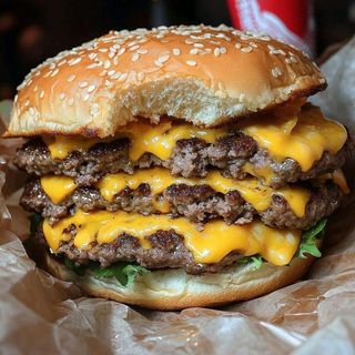 Triple cheese burger