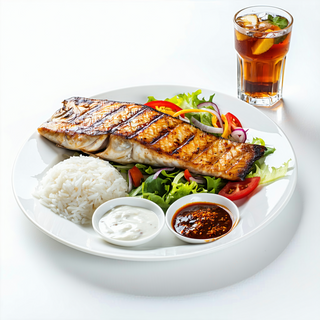 Pescado A La Plancha Con Arroz