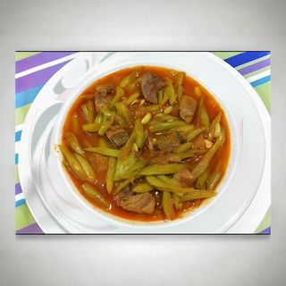 залена Бобо 250 гр + телешко месо 150 гр +питка тандур